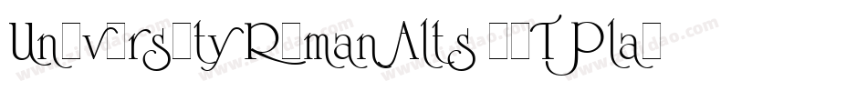 University Roman Alts LET Plain1.0字体转换